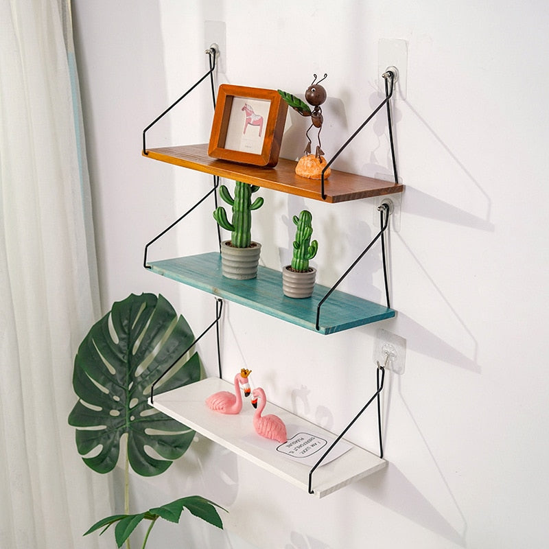 Nordic Wooden Floating Shelves