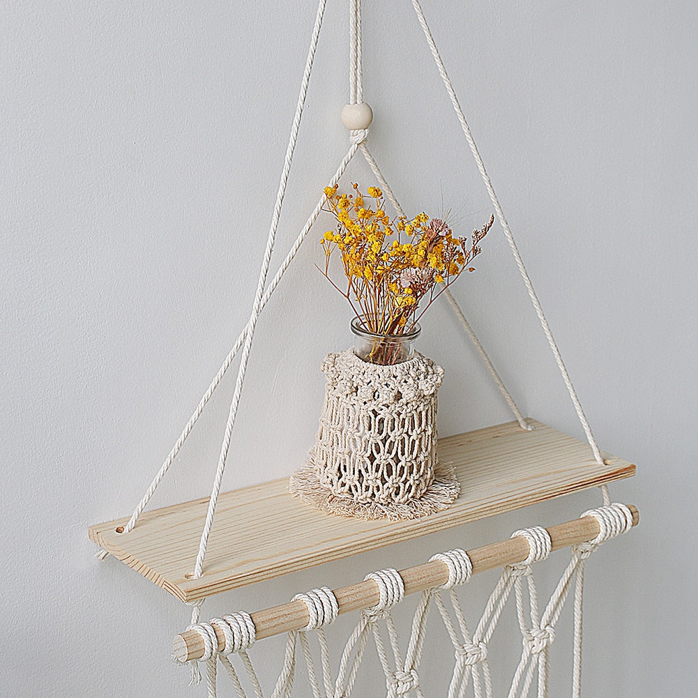 Macrame Floating Shelves