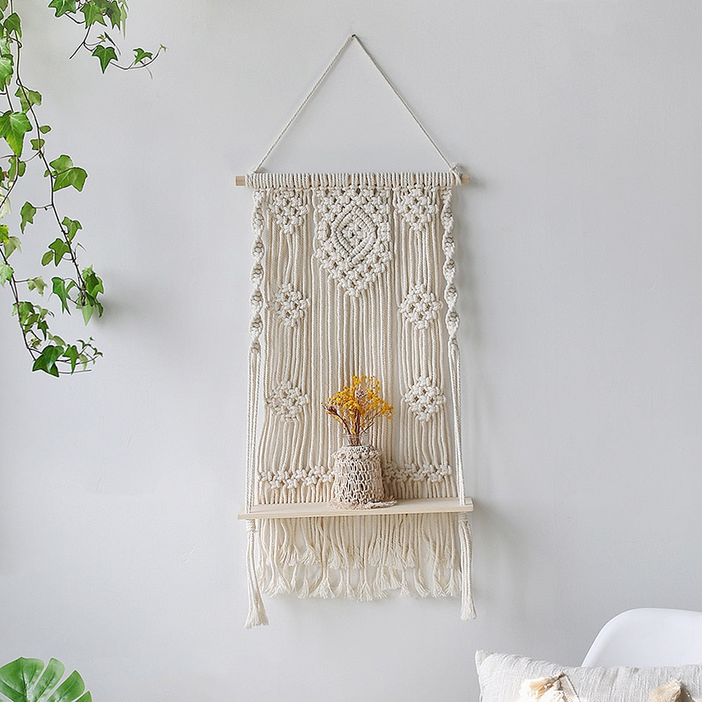 Macrame Floating Shelves