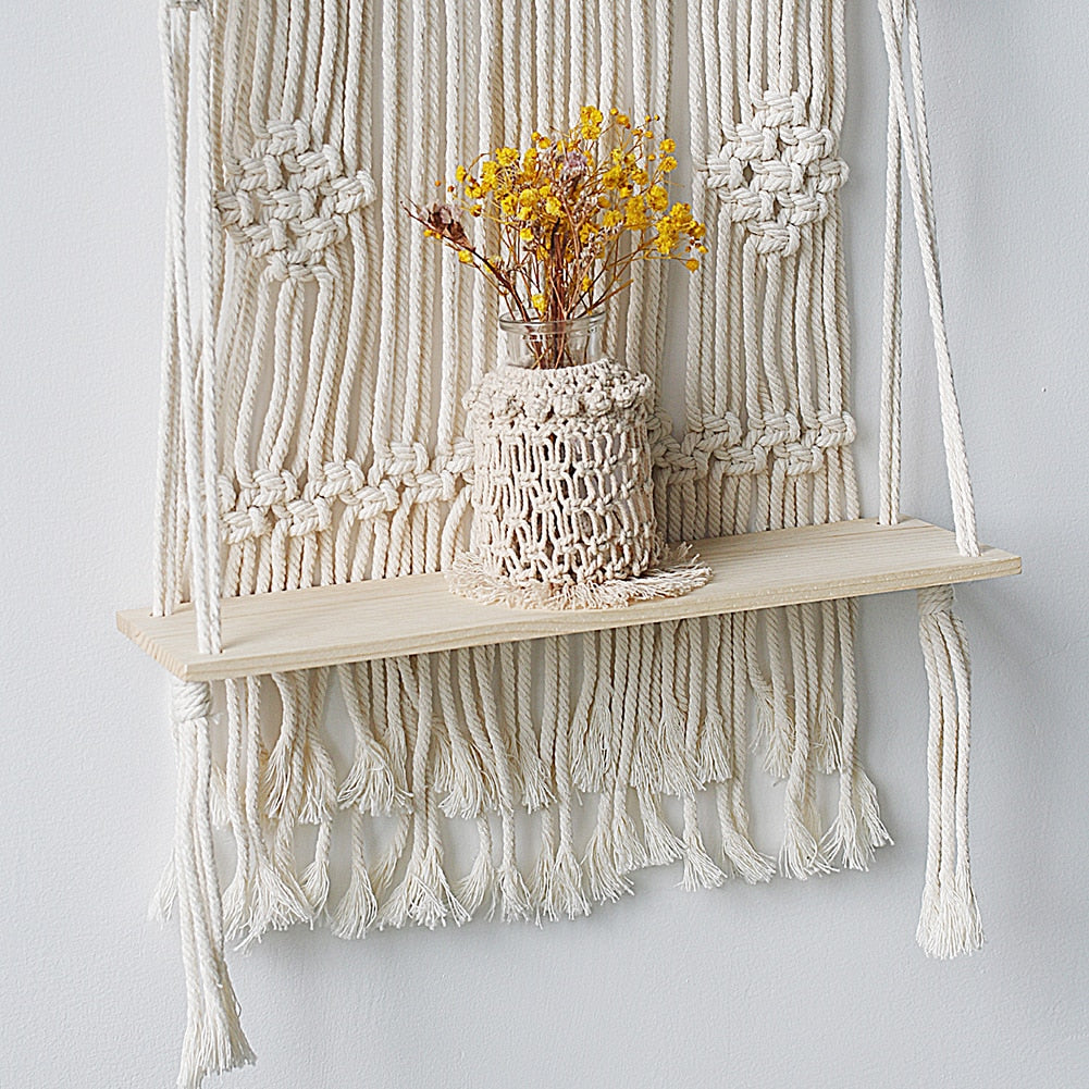 Macrame Floating Shelves