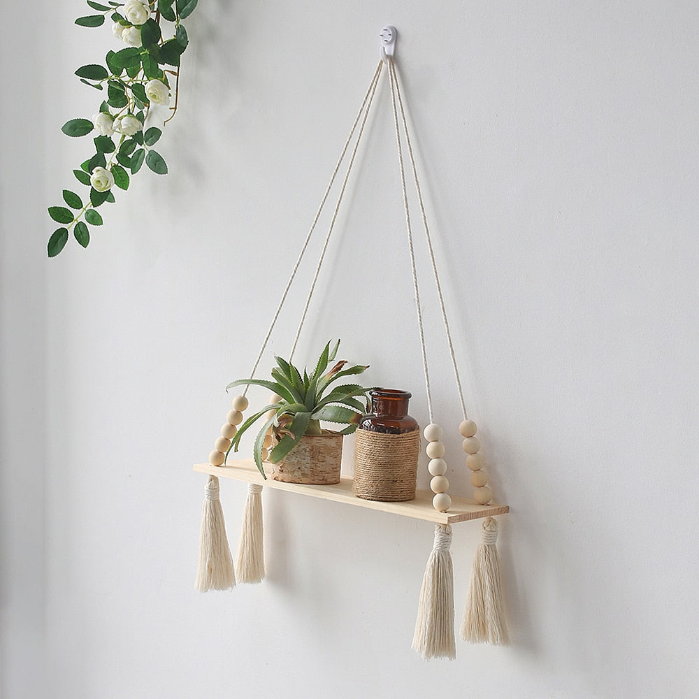 Macrame Floating Shelves