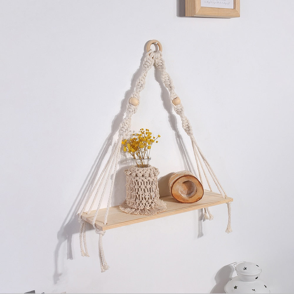 Macrame Floating Shelves