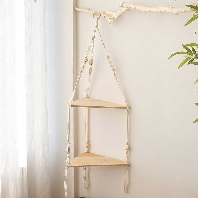 Macrame Floating Shelves