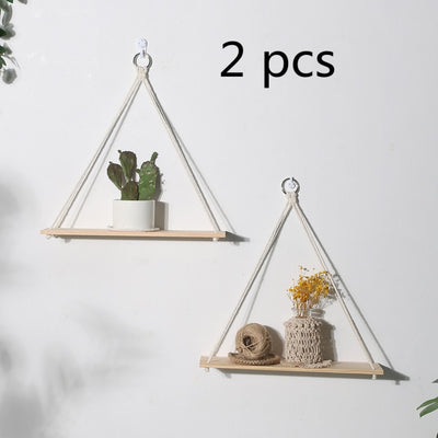 Macrame Floating Shelves