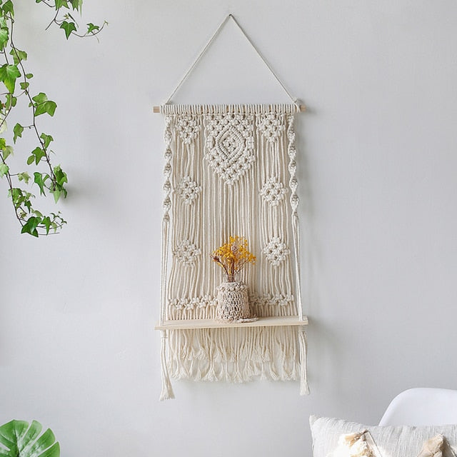 Macrame Floating Shelves